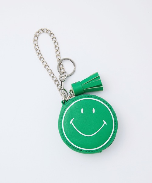 Breath TOPKAPI（ブレストプカピ）の「【新色追加】【Breath TOPKAPI】SMILE COLLECTION スマイル ラウンド ポーチ / チャーム（チャーム・レディース・イエロー/ブラック/ホワイト/グリーン/オレンジ/サックスブルー/ピンク・FREE）」の3枚目の写真