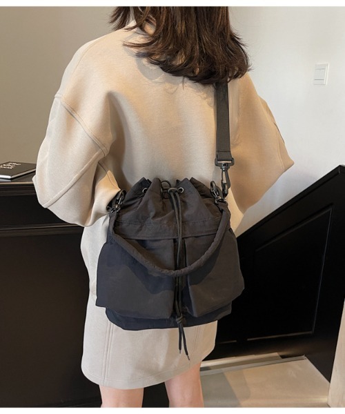 お纏めリクエスト※カーキブラウンベロア巾着バッグ♡ブラックWデニム3wayバッグ 3WAY 巾着バッグ（ショルダーバッグ）｜DEVICE（デバイス）の