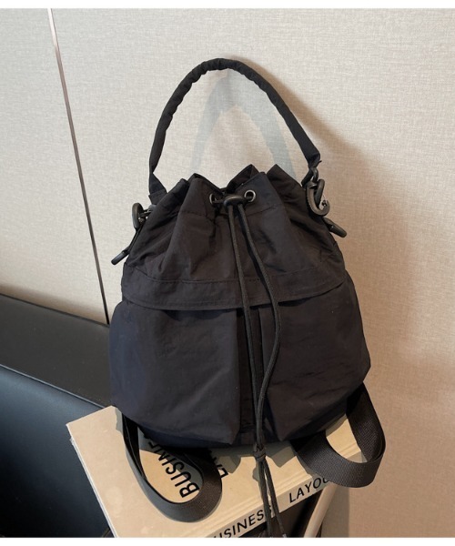 新品未使用　3way巾着バッグ　BajoLugo トリオ巾着（BG-1082501-02）シルバーホワイト｜BajoLugo