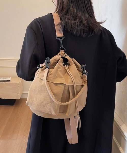 お纏めリクエスト※カーキブラウンベロア巾着バッグ♡ブラックWデニム3wayバッグ 累計販売5000個突破！高評価】 ショルダーバッグ レディース