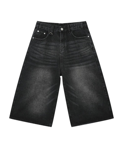 link lot(リンクロット)の「ヴィンテージ加工デニムクロップドパンツ バギーショーツ デニムショートパンツ(デニムパンツ・メンズ・ブルー系その他/ブルー/ブラック・L/M)」の22枚目の写真