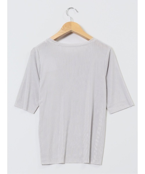 innowave(イノウェーブ)の「【ストレッチ】イノウェーブ/INNOWAVE マイクロチュール 半袖 Tシャツ(Tシャツ/カットソー・レディース・ライトグレー/ダークウッド/ブラック/サックスブルー・MEDIUM)」の7枚目の写真