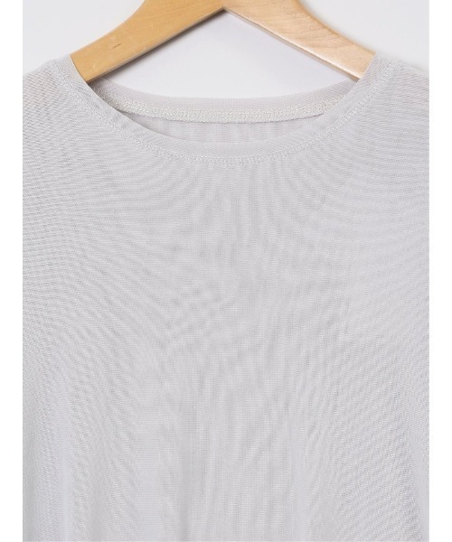 innowave(イノウェーブ)の「【ストレッチ】イノウェーブ/INNOWAVE マイクロチュール 半袖 Tシャツ(Tシャツ/カットソー・レディース・ライトグレー/ダークウッド/ブラック/サックスブルー・MEDIUM)」の8枚目の写真