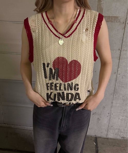 sedacle(セダクル)の「ハートロゴニットベスト(ベスト・レディース・パープル/レッド・SMALL/MEDIUM/LARGE)」の13枚目の写真