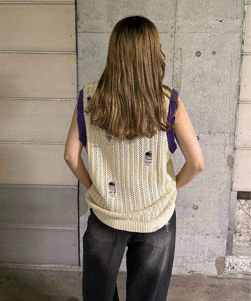sedacle(セダクル)の「ハートロゴニットベスト(ベスト・レディース・パープル/レッド・SMALL/MEDIUM/LARGE)」の6枚目の写真