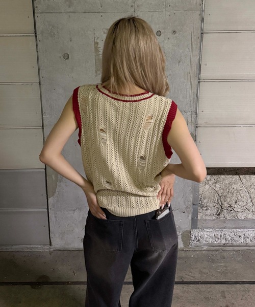 sedacle(セダクル)の「ハートロゴニットベスト(ベスト・レディース・パープル/レッド・SMALL/MEDIUM/LARGE)」の16枚目の写真