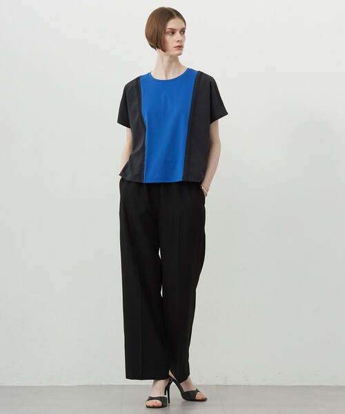 ICB(アイシービー)の「シルケットスムースコンビ バイカラーカットソー(Tシャツ/カットソー・レディース・グレー系7/ブルー系7/アイボリー系7・LARGE/X-LARGE)」の6枚目の写真