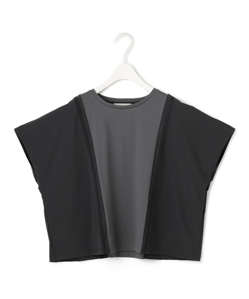 ICB(アイシービー)の「シルケットスムースコンビ バイカラーカットソー(Tシャツ/カットソー・レディース・グレー系7/ブルー系7/アイボリー系7・LARGE/X-LARGE)」の13枚目の写真