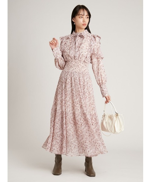 snidelワンピース スナイデル SNIDEL ジャガードプリントワンピース （PNK