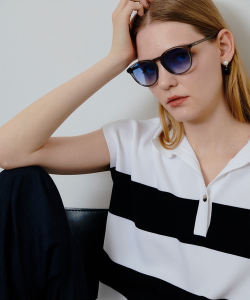 allureville（アルアバイル）の「◇ サマーラガーシャツ（ニット/セーター・レディース・ホワイト系その他/ネイビー/オレンジ・2）」の2枚目の写真