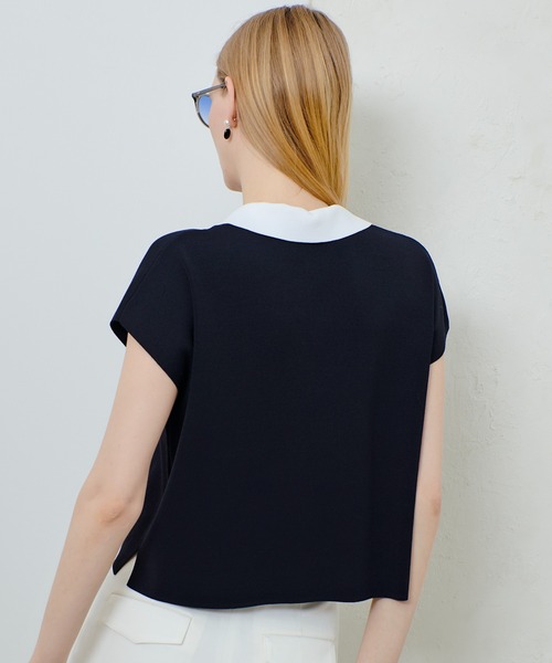 allureville（アルアバイル）の「◇ サマーラガーシャツ（ニット/セーター・レディース・ホワイト系その他/ネイビー/オレンジ・2）」の19枚目の写真