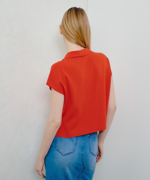 allureville（アルアバイル）の「◇ サマーラガーシャツ（ニット/セーター・レディース・ホワイト系その他/ネイビー/オレンジ・2）」の14枚目の写真