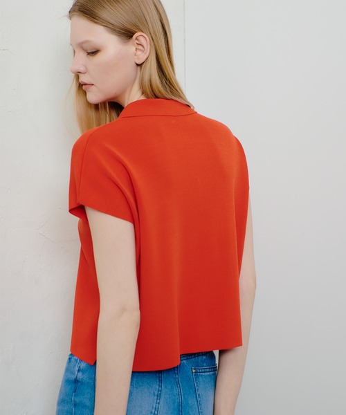 allureville（アルアバイル）の「◇ サマーラガーシャツ（ニット/セーター・レディース・ホワイト系その他/ネイビー/オレンジ・2）」の16枚目の写真