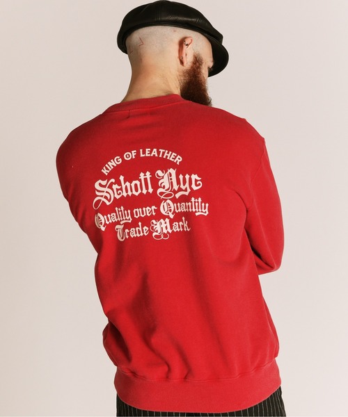 Schott(ショット)の「Schott/ショット/QUALITY OVER QUANTITY CREW SWEAT/クオリティ オーバー クアンティティ クルースウェット(スウェット・メンズ・ネイビー/ブラック/レッド・2XL/XL/L/M)」の12枚目の写真