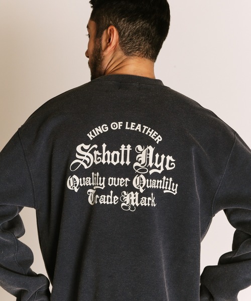 Schott(ショット)の「Schott/ショット/QUALITY OVER QUANTITY CREW SWEAT/クオリティ オーバー クアンティティ クルースウェット(スウェット・メンズ・ネイビー/ブラック/レッド・2XL/XL/L/M)」の7枚目の写真