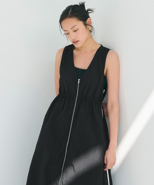 coca（coca）（コカ）の「ナイロンワッシャーサイドラインドレス 撥水（ワンピース・レディース・ホワイト/ブラック・L/M）」の17枚目の写真