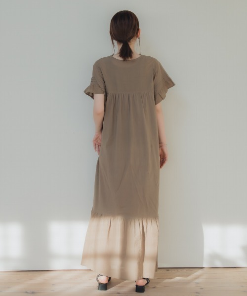 【関税込み】rag & bone カーキ Luca ドレープ マキシワンピース tiered dress（ワンピース）｜suzuki takayuki（スズキタカユキ