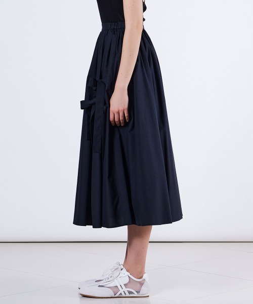 DOUBLE STANDARD CLOTHING（ダブルスタンダードクロージング）の「リボンタイプライタスカート（スカート・レディース・ネイビー/ダークブラウン・36/38）」の12枚目の写真