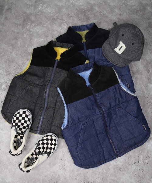 DILASH（ディラッシュ）の「デニム×ボア リバーシブルベスト（その他アウター・キッズ・ネイビー/ブルー/ブラック・140/130/120/110/100/90/80）」の12枚目の写真