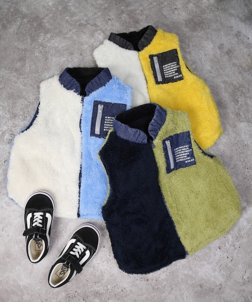 DILASH（ディラッシュ）の「デニム×ボア リバーシブルベスト（その他アウター・キッズ・ネイビー/ブルー/ブラック・140/130/120/110/100/90/80）」の13枚目の写真