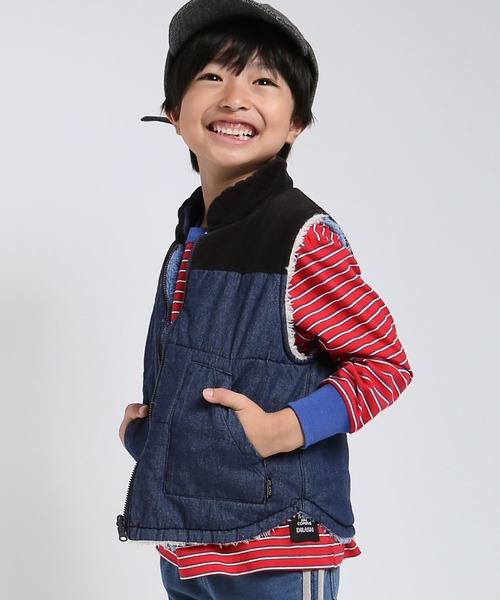 DILASH（ディラッシュ）の「デニム×ボア リバーシブルベスト（その他アウター・キッズ・ネイビー/ブルー/ブラック・140/130/120/110/100/90/80）」の19枚目の写真