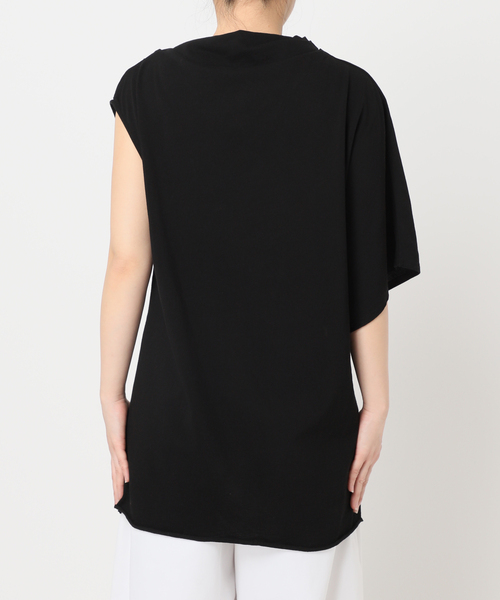 CITYSHOP（シティーショップ）の「ASYMMETRY CUT TOP：カットソー（Tシャツ/カットソー・レディース・ホワイト/ブラック/チャコールグレー・FREE）」の21枚目の写真