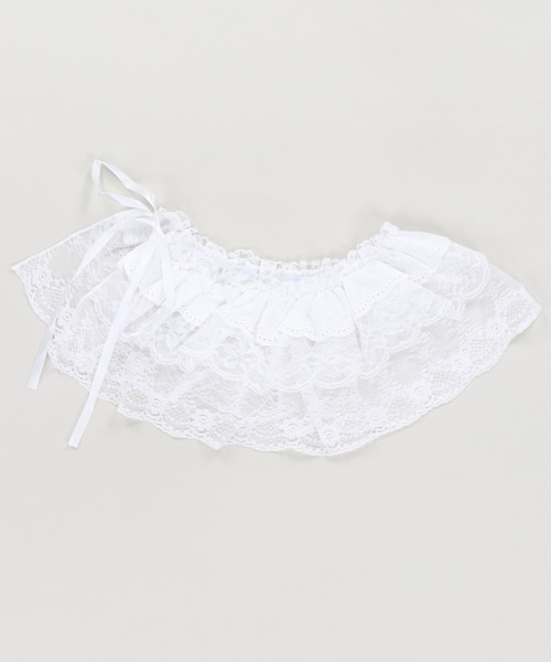 SPINNS（スピンズ）の「腰巻きレイヤード！ レース巻きスカート/3段/ラップスカート/腰巻き（スカート・レディース・ホワイト・ONESIZE）」の13枚目の写真