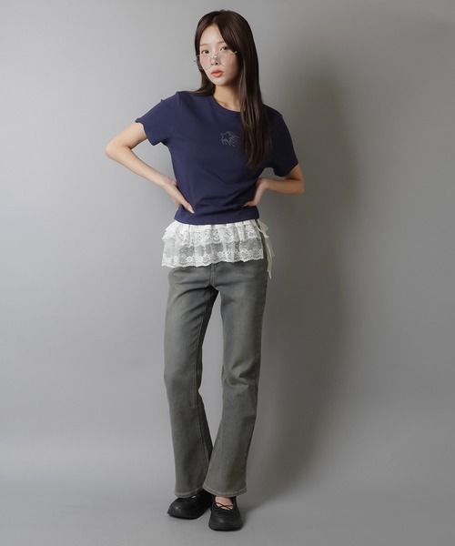 SPINNS（スピンズ）の「腰巻きレイヤード！ レース巻きスカート/3段/ラップスカート/腰巻き（スカート・レディース・ホワイト・ONESIZE）」の11枚目の写真