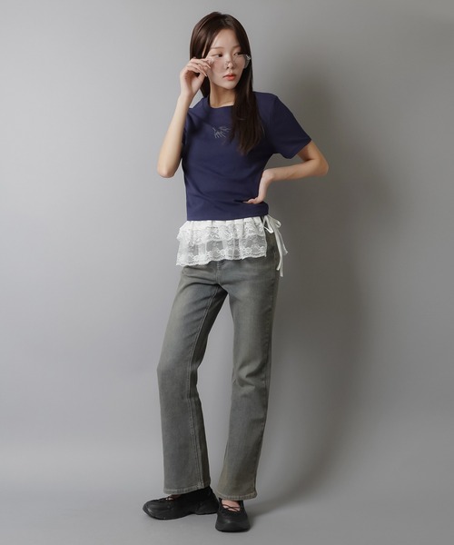 SPINNS（スピンズ）の「腰巻きレイヤード！ レース巻きスカート/3段/ラップスカート/腰巻き（スカート・レディース・ホワイト・ONESIZE）」の12枚目の写真