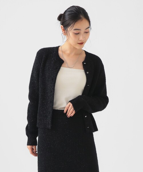 ラメ ニット カーディガン（カーディガン/ボレロ）｜B:MING by