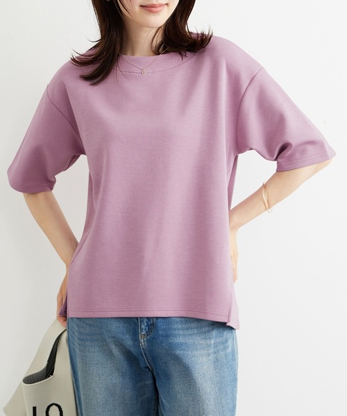 BELLUNA PLUS(ベルーナ)の「とろりん触感!ゆったりプルオーバー(Tシャツ/カットソー・レディース・アイボリー/ライラック/ピンク・LARGE/MEDIUM/X-LARGE)」の6枚目の写真