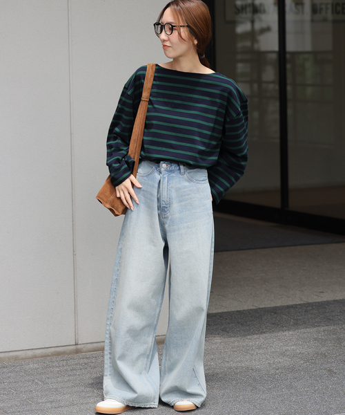 JOURNAL STANDARD relume（ジャーナルスタンダード　レリューム）の「バスクボーダープルオーバー（Tシャツ/カットソー・レディース・ネイビー/ダークブルー/ボルドー/アイボリー・FREE）」の11枚目の写真