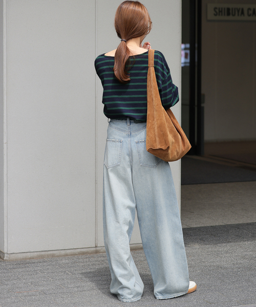 JOURNAL STANDARD relume（ジャーナルスタンダード　レリューム）の「バスクボーダープルオーバー（Tシャツ/カットソー・レディース・ネイビー/ダークブルー/ボルドー/アイボリー・FREE）」の12枚目の写真