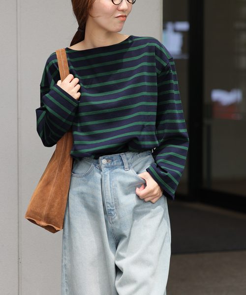 JOURNAL STANDARD relume（ジャーナルスタンダード　レリューム）の「バスクボーダープルオーバー（Tシャツ/カットソー・レディース・ネイビー/ダークブルー/ボルドー/アイボリー・FREE）」の14枚目の写真