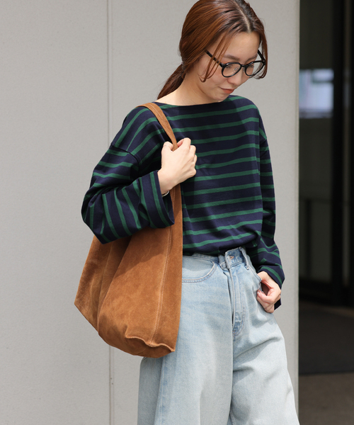 JOURNAL STANDARD relume（ジャーナルスタンダード　レリューム）の「バスクボーダープルオーバー（Tシャツ/カットソー・レディース・ネイビー/ダークブルー/ボルドー/アイボリー・FREE）」の16枚目の写真