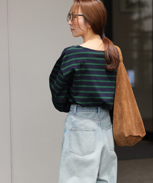 JOURNAL STANDARD relume（ジャーナルスタンダード　レリューム）の「バスクボーダープルオーバー（Tシャツ/カットソー・レディース・ネイビー/ダークブルー/ボルドー/アイボリー・FREE）」の17枚目の写真