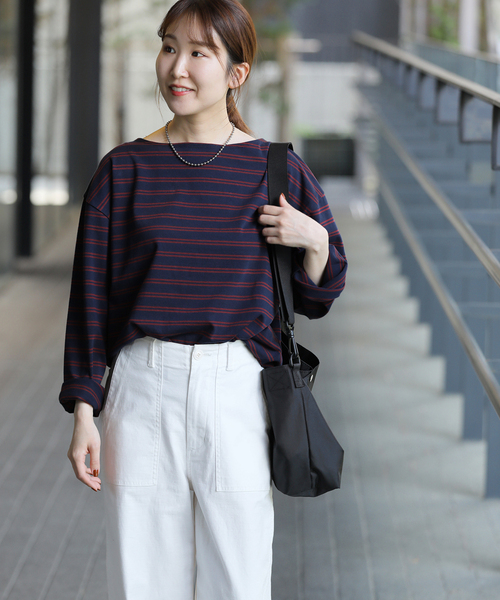 JOURNAL STANDARD relume（ジャーナルスタンダード　レリューム）の「バスクボーダープルオーバー（Tシャツ/カットソー・レディース・ネイビー/ダークブルー/ボルドー/アイボリー・FREE）」の21枚目の写真