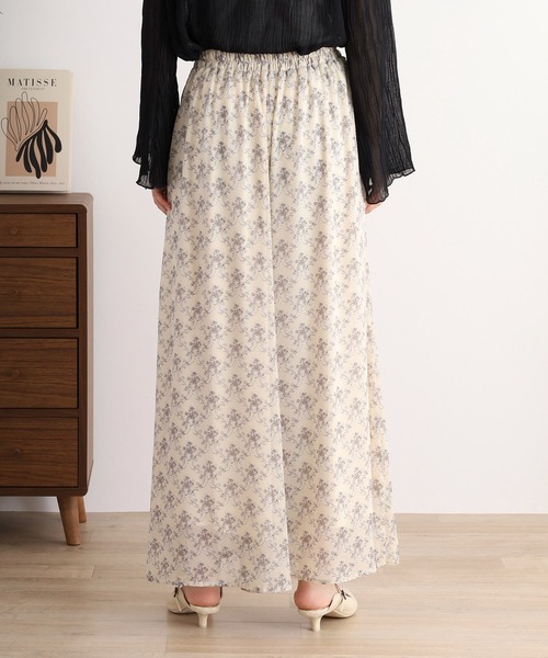 新品未使用　PINORE シフォン楊柳キュロットパンツ シフォンレイヤードパンツ【Hana服】 通販【ニッセン】