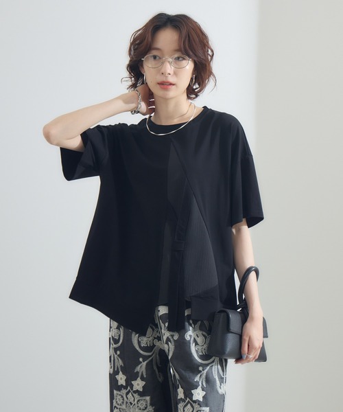 Paradise Picnic(パラダイスピクニック)の「テープデザインプルオーバー(Tシャツ/カットソー・レディース・ホワイト/ボルドー/ブラック・FREE)」の1枚目の写真