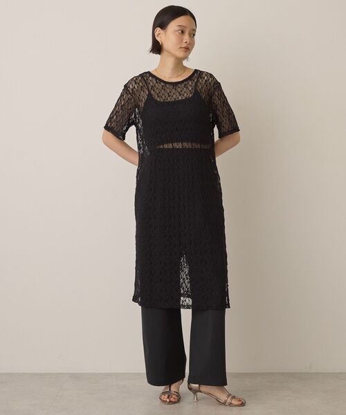 ワンピース51-101 NOMBRE IMPAIR ワンピース TCカットコンビ リブ付キバンザイ