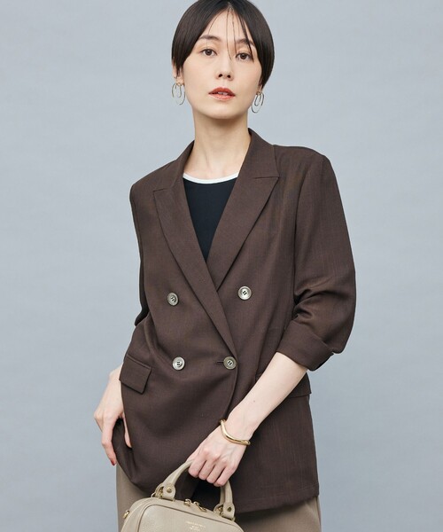 セール】ウォッシャブルボイルシアーダブルジャケット（テーラード