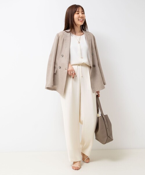 NOLLEY’S Sophi（ノーリーズソフィ）の「ウォッシャブルボイルシアーダブルジャケット（テーラードジャケット・レディース・ダークブラウン/ベージュ・38/36/34）」の12枚目の写真