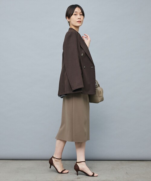 NOLLEY’S Sophi（ノーリーズソフィ）の「ウォッシャブルボイルシアーダブルジャケット（テーラードジャケット・レディース・ダークブラウン/ベージュ・38/36/34）」の17枚目の写真