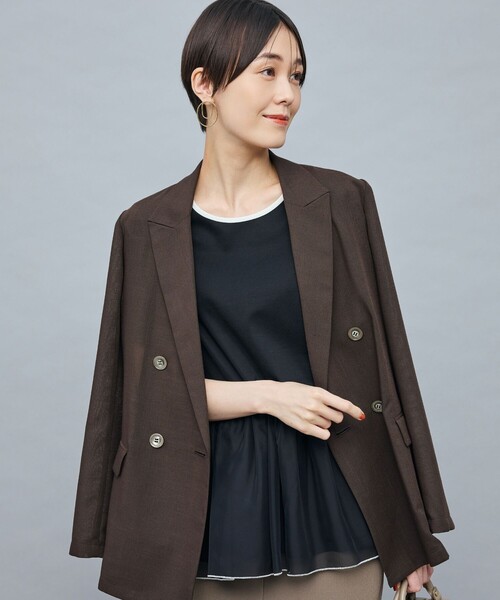 NOLLEY'S ウォッシャブルパイピングジャケット NOLLEY'S Sophi（ノーリーズソフィ）の「ウォッシャブルストレッチ