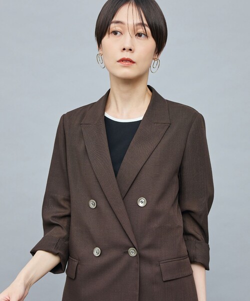 セール】ウォッシャブルボイルシアーダブルジャケット（テーラード