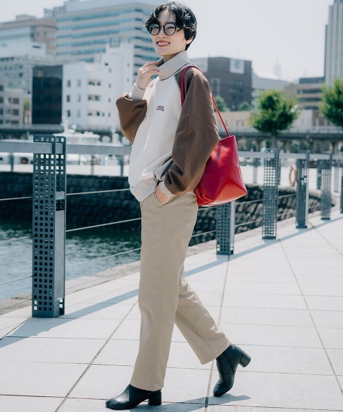 KRIFF MAYER Lady's Collection（クリフメイヤーレディースコレクション）の「【防寒･裏シャギー･ストレート】スッキリ防風パンツ（その他パンツ・レディース・ブラック/カーキ/ベージュ/ライトグレー・LARGE/MEDIUM）」の6枚目の写真