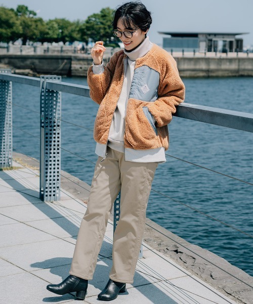 KRIFF MAYER Lady's Collection（クリフメイヤーレディースコレクション）の「【防寒･裏シャギー･ストレート】スッキリ防風パンツ（その他パンツ・レディース・ブラック/カーキ/ベージュ/ライトグレー・LARGE/MEDIUM）」の7枚目の写真