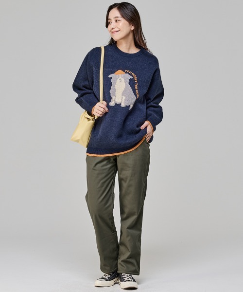 KRIFF MAYER Lady's Collection（クリフメイヤーレディースコレクション）の「【防寒･裏シャギー･ストレート】スッキリ防風パンツ（その他パンツ・レディース・ブラック/カーキ/ベージュ/ライトグレー・LARGE/MEDIUM）」の9枚目の写真