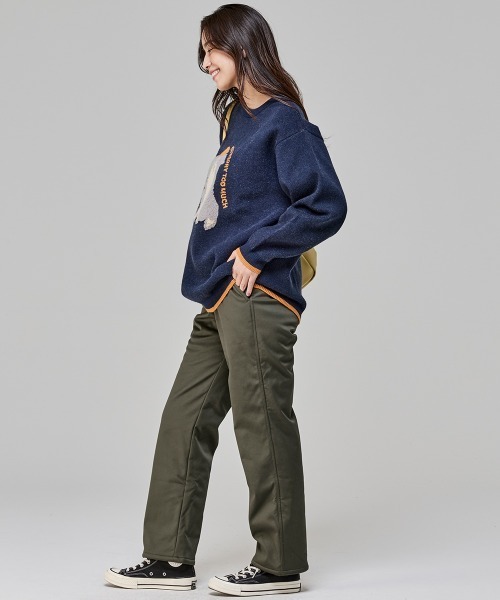 KRIFF MAYER Lady's Collection（クリフメイヤーレディースコレクション）の「【防寒･裏シャギー･ストレート】スッキリ防風パンツ（その他パンツ・レディース・ブラック/カーキ/ベージュ/ライトグレー・LARGE/MEDIUM）」の10枚目の写真