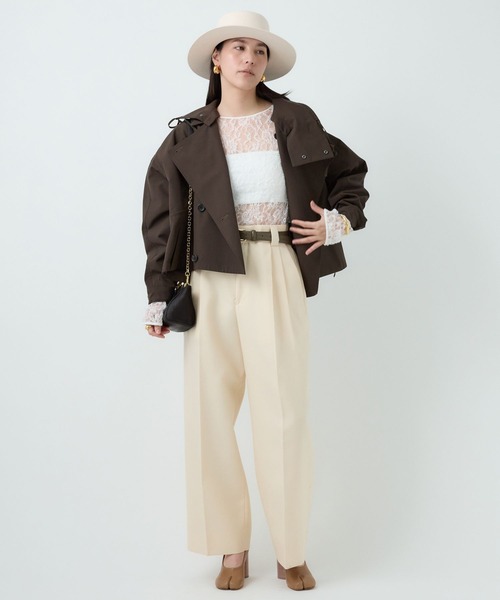 Chaos(カオス)の「Chaos(カオス)/◇VACHEMENT◇ショートトレンチコート 25AW(トレンチコート・レディース・ブラック/ダークブラウン・FREE)」の15枚目の写真